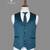 Teal blue geometric jacquard nehru jacket for men