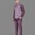 Lavender geometric jacquard nehru jacket for men