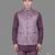 Lavender geometric jacquard nehru jacket for men