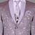 Lavender geometric jacquard nehru jacket for men