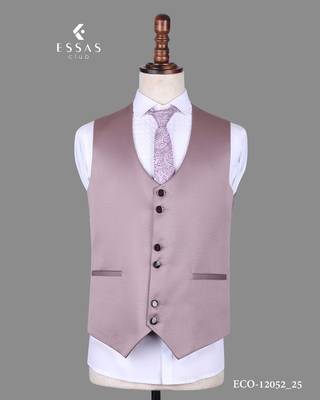 Lavender geometric jacquard nehru jacket for men 5
