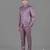 Lavender geometric jacquard bandhgala suit for men