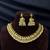 Peacock Temple Jewelry Set | Gold Plated Emerald Pearl Guttapusalu Choker Necklace Jhumka