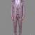 Lavender geometric jacquard designer tuxedo for men