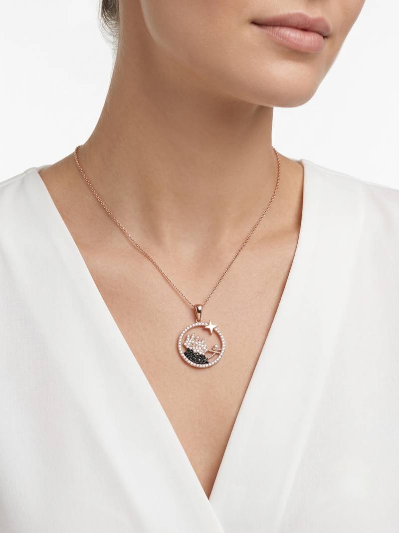 925 sterling silver rose gold fairy garden necklace for women