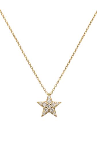925 sterling silver golden celestial star necklace for women