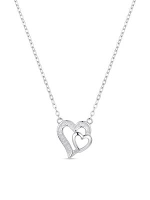 925 silver eternal pure double heart necklace for women 3