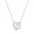 925 silver eternal pure double heart necklace for women