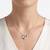 925 sterling pure silver radiant pavé heart necklace for women