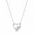 925 sterling pure silver radiant pavé heart necklace for women