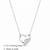 925 sterling pure silver radiant pavé heart necklace for women
