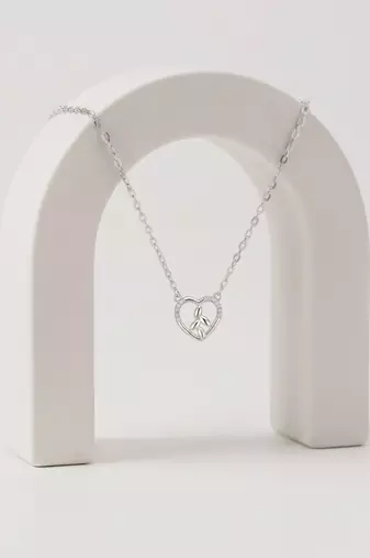 925 silver enchanted leaf heart necklace for women