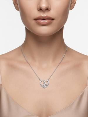925 silver enchanted leaf heart necklace for women 4
