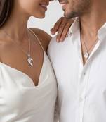 925 sterling silver sparkling multi-heart couple pendant without chain