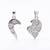 925 sterling silver sparkling multi-heart couple pendant without chain