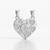 925 sterling silver sparkling multi-heart couple pendant without chain