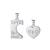 925 sterling silver love is you couple pendant without chain