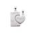 925 sterling silver love is you couple pendant without chain