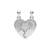 925 sterling silver lucky clover heart couple pendant without chain