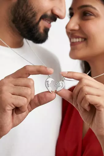 925 sterling silver lucky clover heart couple pendant without chain