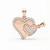 925 sterling silver rose gold interlocking heart couple pendant without chain
