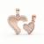 925 sterling silver rose gold interlocking heart couple pendant without chain