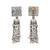 Silver plated heritage tassel oxidised jhumka earrings