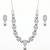 925 sterling silver emerald halo drop necklace set with earrings