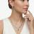 925 sterling silver emerald halo drop necklace set with earrings
