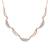 925 sterling silver rose gold crescent sparkle necklace set with earrings