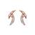 925 sterling silver rose gold crescent sparkle necklace set with earrings