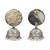 Dual tone floral jhumka earrings