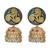 Gold plated kundan statement jhumka earrings