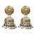 Dual tone bohemian jhumka earrings