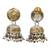 Dual tone bohemian jhumka earrings