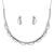 925 sterling silver silver grace arc necklace set with earrings