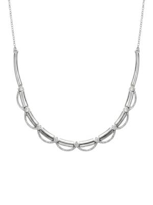 925 sterling silver silver grace arc necklace set with earrings 3