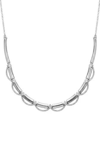 925 sterling silver silver grace arc necklace set with earrings