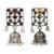 Ruby red kundan stones pearl jhumka earrings