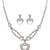 925 sterling silver celeste dual chain pendant necklace set with earrings
