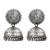 Silver plated oxidised jhumka earrings