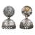 Silver plated oxidised jhumka earrings