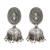 Silver plated classic oxidised jhumka earrings