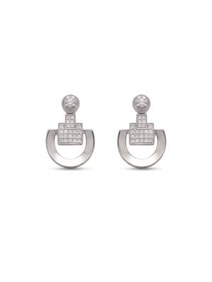 925 sterling silver celeste dual chain pendant necklace set with earrings 3