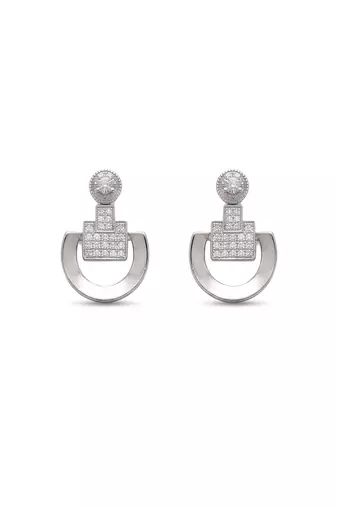 925 sterling silver celeste dual chain pendant necklace set with earrings