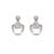 925 sterling silver celeste dual chain pendant necklace set with earrings