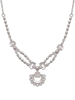925 sterling silver celeste dual chain pendant necklace set with earrings 4