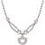 925 sterling silver celeste dual chain pendant necklace set with earrings