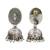 Silver plated classic oxidised jhumka earrings