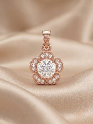 925 sterling silver blooming daisy diamond pendant set with earrings 1